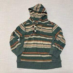 OSHKOSH | Green Striped Hoodie